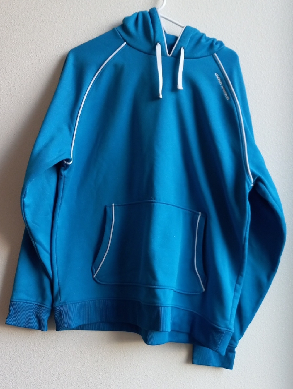 Under Armor Hooded Sweatshirt Bright Blue With White Logo